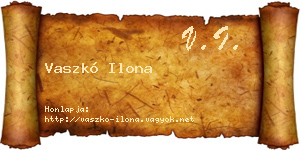 Vaszkó Ilona névjegykártya